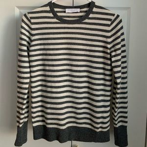 Everlane cashmere striped crewneck sweater